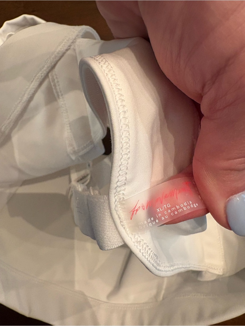 Flawed XL Free People Movement white Run Racer High Impact sports bra - Picture 5 of 5